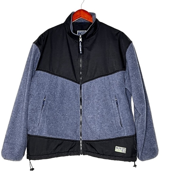 COLORADO CLOTHING Fleece Nylon Zip Up Jacket Black Blue Women's Size XL - Picture 1 of 16